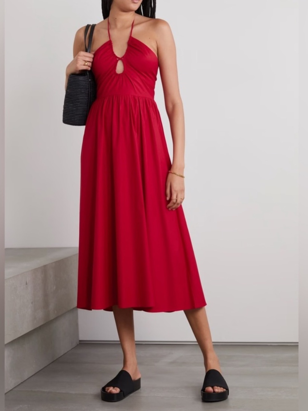 Reformation Red Stassie Dress